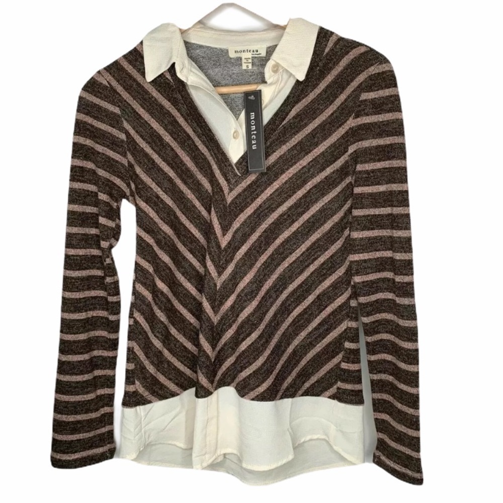 New Monteau womens Career Blouse Small